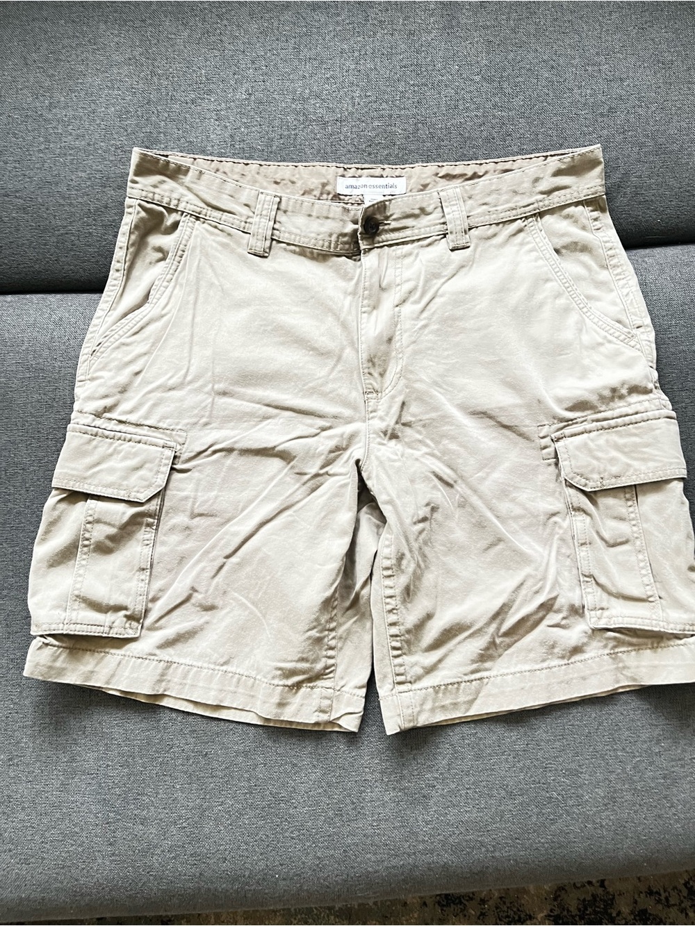 Men’s W36 Khaki Cargo Shorts Classic Fit Multi Pocket